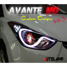 AUTOLAMP LINE LED HEADLIGHTS HYUNDAI ELANTRA 2010-12